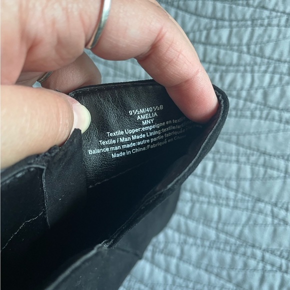 NWOT Marc New York Amelia Black Suede Block Ankle Booties Size 9.5 - Picture 5 of 6